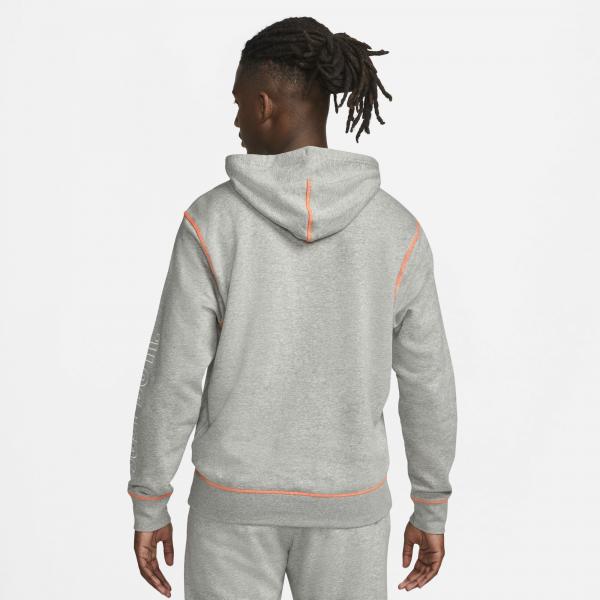 Nike - Men - NSW Just Do It Hoodie - Grey Heather/Total Orange