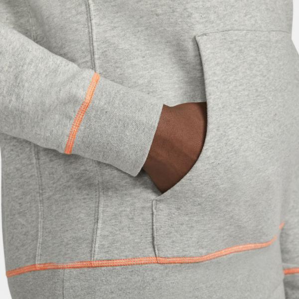 Nike - Men - NSW Just Do It Hoodie - Grey Heather/Total Orange