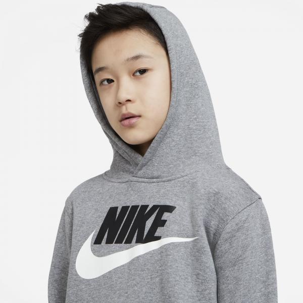 Nike - Boy - Club Pullover Hoodie - Carbon Heather