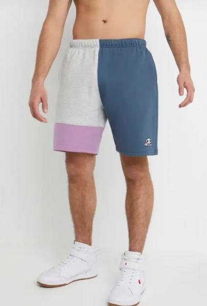 CHAMPION - Men - Blocked Fleece Short - Navy/Purp/Grey