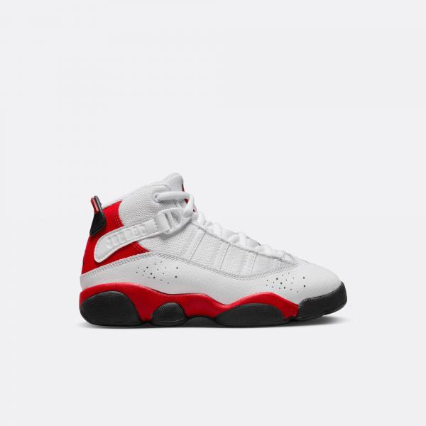 Jordan - Boy - PS 6 Rings - White/Black/University Red