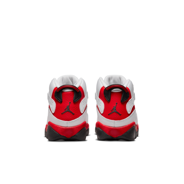 Jordan - Boy - PS 6 Rings - White/Black/University Red