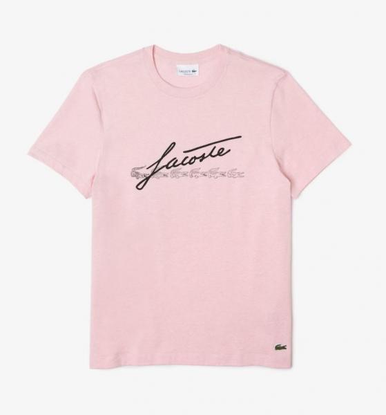Lacoste - Men - Script Logo Tee - Heather Lotus