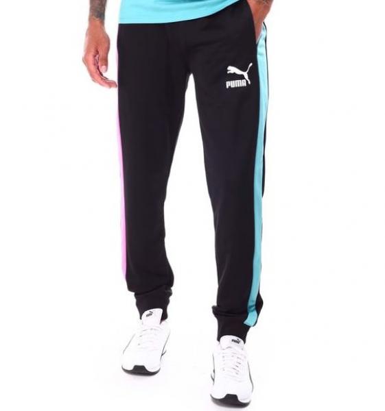 PUMA - Men - SWXP T7 Track Pant - Black/Purple/Teal