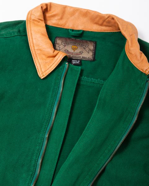 Vintage - Men - Phenom Jeans Denim Jacket - Green/Tan