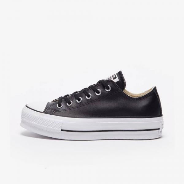 Converse - Women - All Star Platform Low - Black Leather