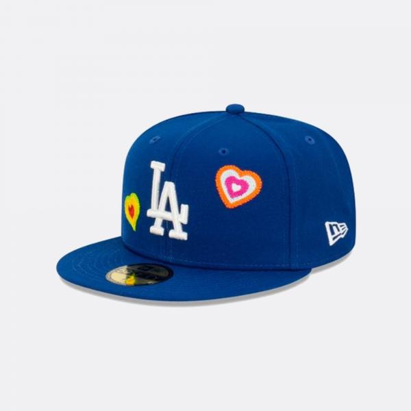 NEW ERA - Accessories - LA Dodgers Chainstitch Heart Fitted - Royal/Pink