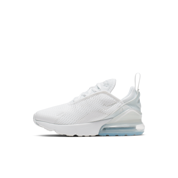 Nike - Boy - PS Air Max 270 - White/Metallic Silver