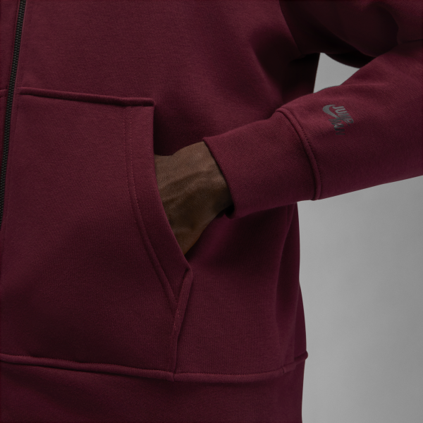Jordan - Men - Flight MVP Full-Zip Hoodie - Cherrywood Red/Black