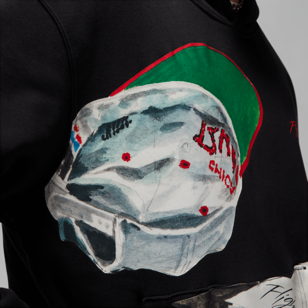 Jordan - Men - Flight Artist Pullover Hoodie - Black/University Red