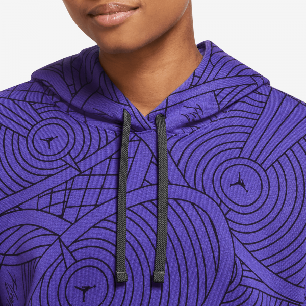 Jordan - Women - BRKLN AOP Pullover Hoodie - Dark Concord