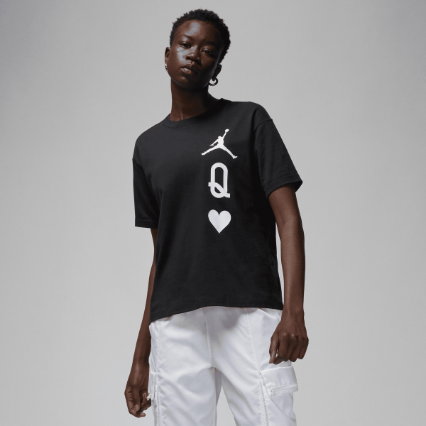 Jordan - Women - Flight GFX GF Tee - Black/White
