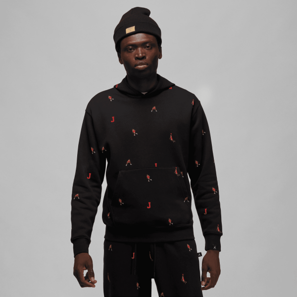 Jordan - Men - Essentials AOP MJ Pullover Hoodie - Black