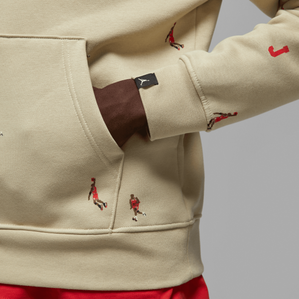 Jordan - Men - Essentials AOP MJ Pullover Hoodie - Rattan
