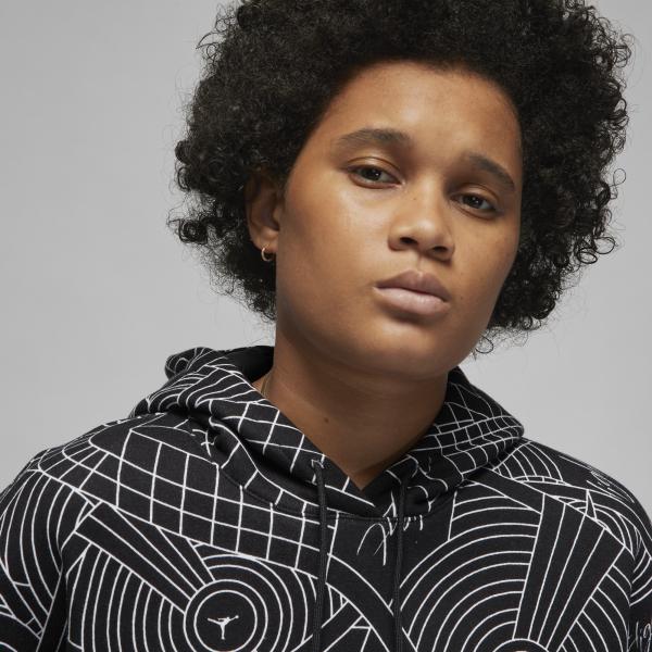 Jordan - Women - BRKLN AOP Pullover Hoodie - Black