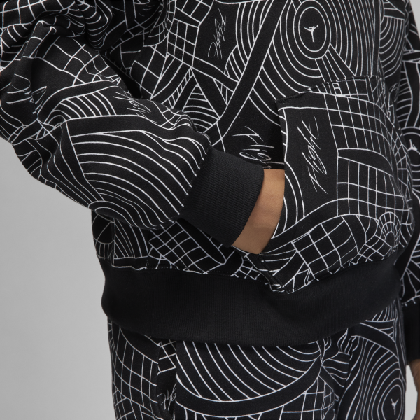 Jordan - Women - BRKLN AOP Pullover Hoodie - Black