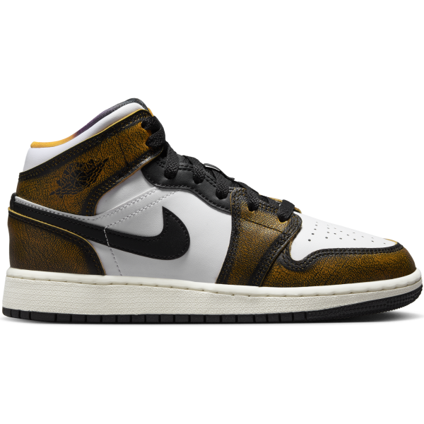 Jordan - Boy - GS Air Jordan 1 Mid SE - Black/Taxi/White/Sail