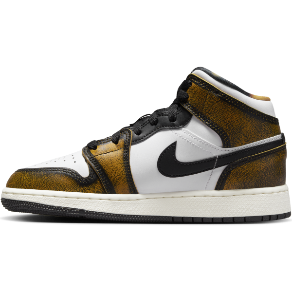 Jordan - Boy - GS Air Jordan 1 Mid SE - Black/Taxi/White/Sail