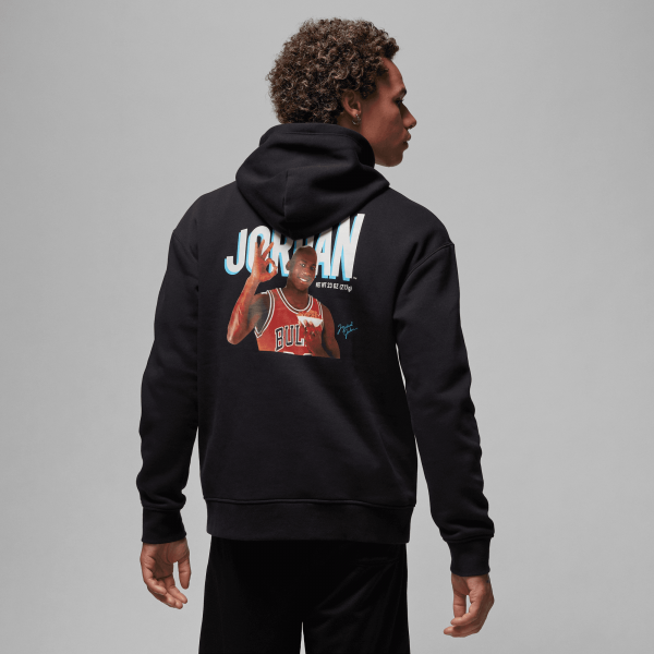 Jordan - Men - Flight MVP Pullover - Black/Rush Orange