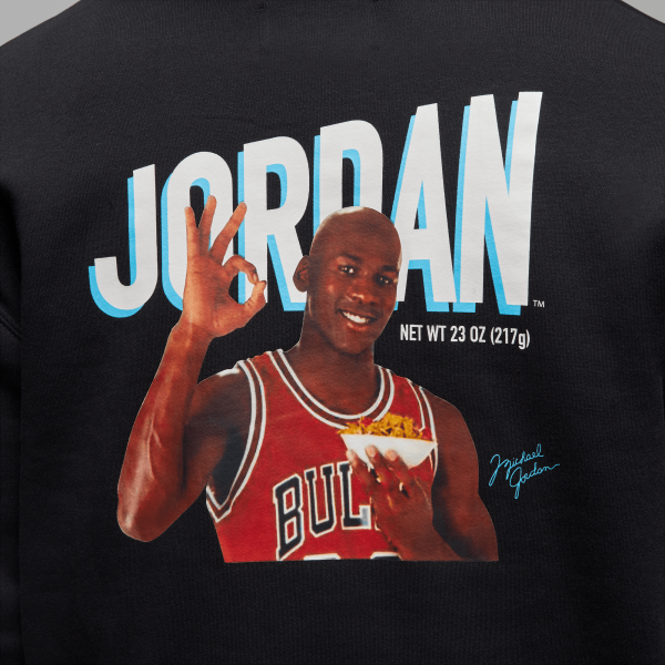 Jordan - Men - Flight MVP Pullover - Black/Rush Orange