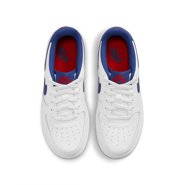 Nike - Boy - GS Air Force 1 - White/Deep Royal Blue/University Red