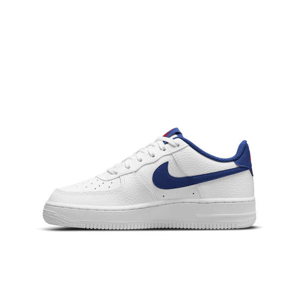 Nike - Boy - GS Air Force 1 - White/Deep Royal Blue/University Red