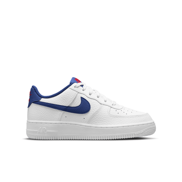 Nike - Boy - GS Air Force 1 - White/Deep Royal Blue/University Red