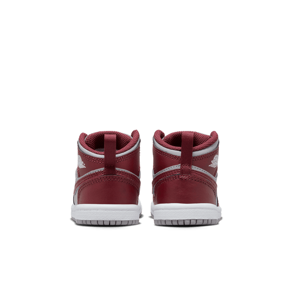 Jordan - Boy - TD Air Jordan 1 Mid - Cherrywood Red/White/Grey