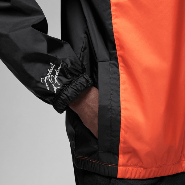 Jordan - Men - Flight MVP Hooded Jacket - Black/Rush Orange/Phantom