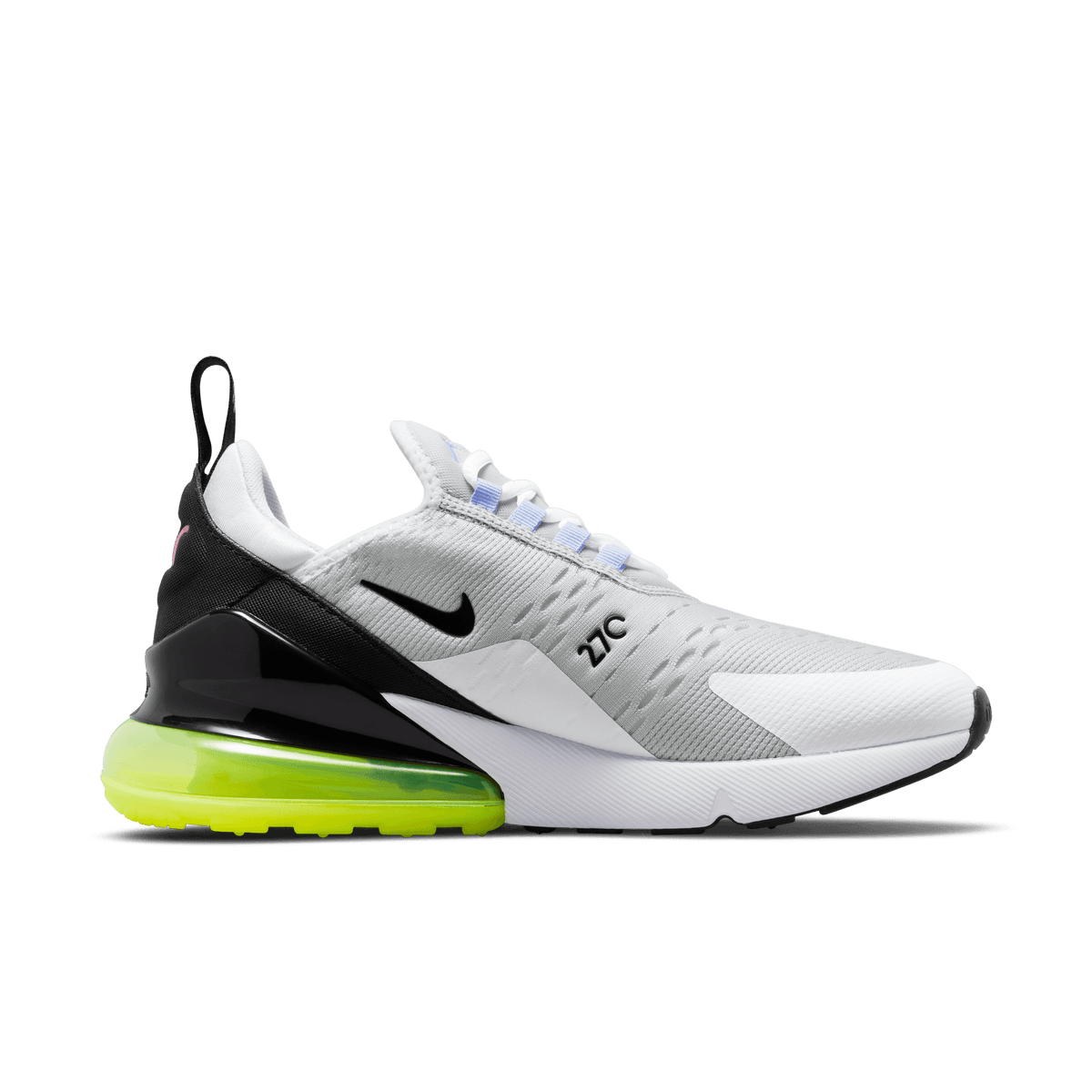 Nike Women Air Max 270 Pure Platinum Black Volt Nohble