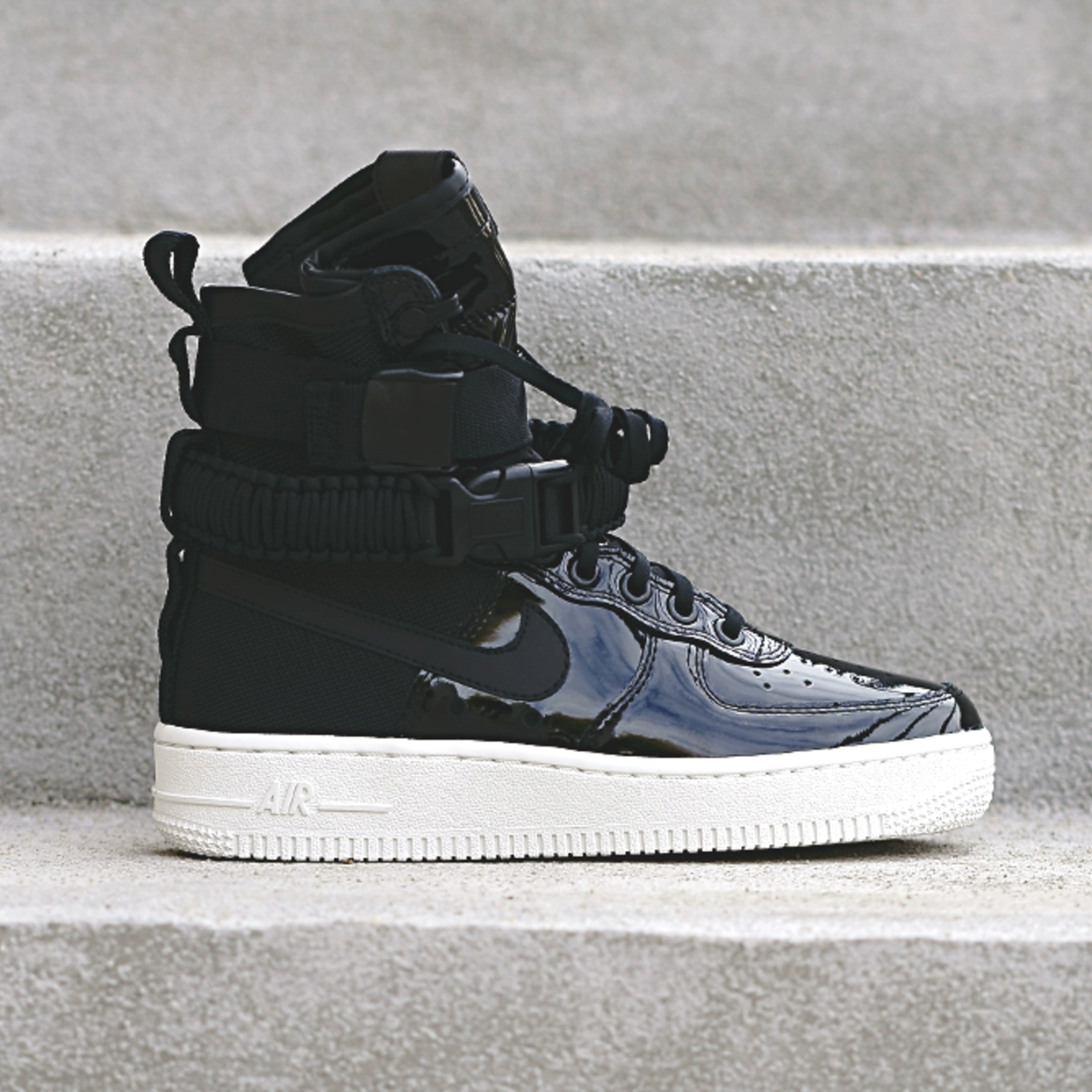 Womens Nike SF AF1 Black Patent Available now Nohble