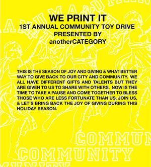 We Print it Toy Drive