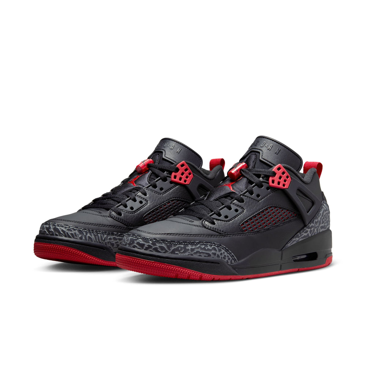 AIR JORDAN - SPIZIKE LOW - BLACK/ GYM RED RELEASING 03/01 – Nohble