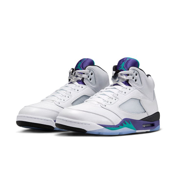 AIR JORDAN - RETRO 5 - WHITE/NEW EMERALD/GRAPE ICE/ BLACK RELEASING 06/21