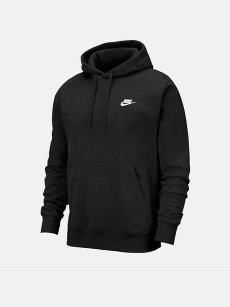 Nike - Men - Club Pullover Hoodie - Black/White – Nohble