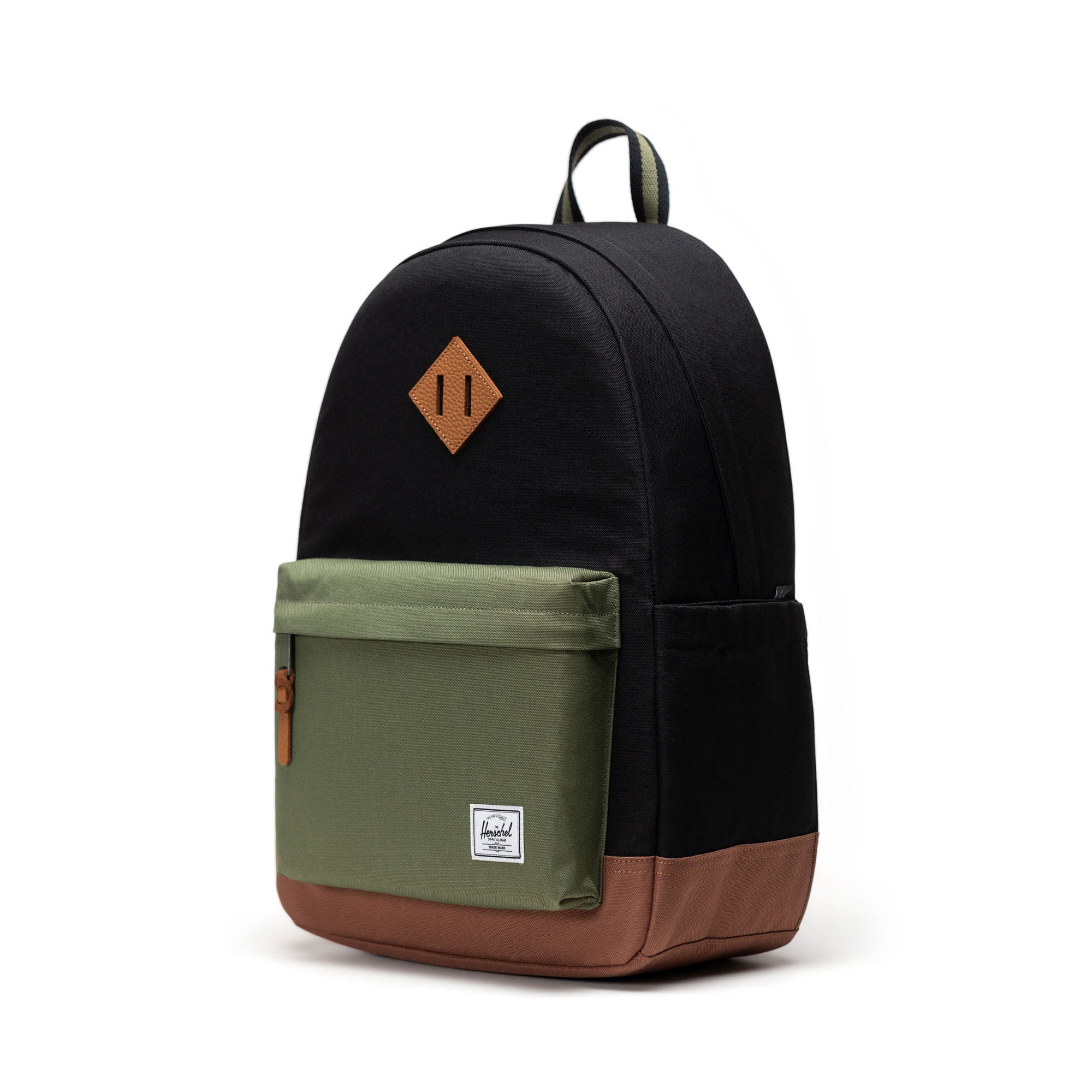 Herschel Heritage Backpack Black/Four Leaf Clvr/Sddle Brn / 24L
