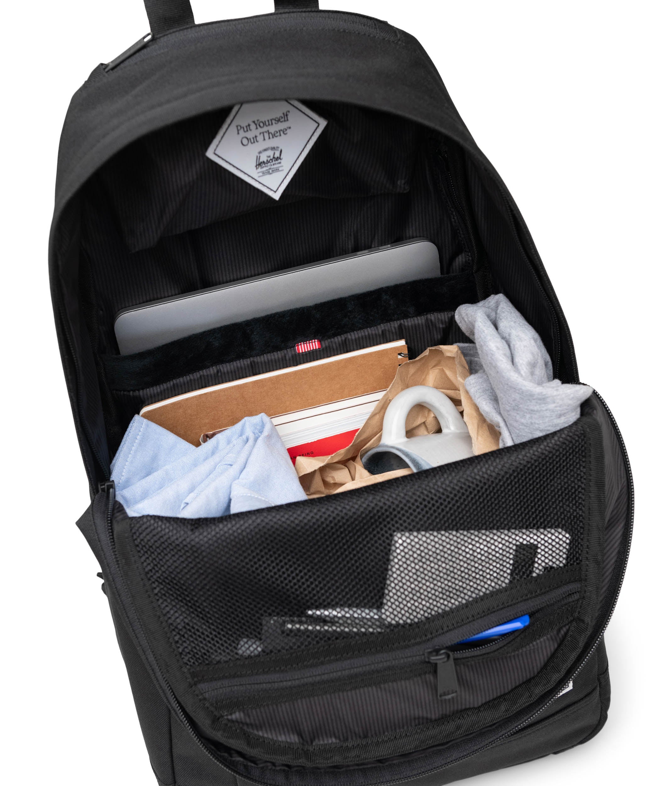 herschel backpack parts Supply Co Fully padded and fleece Herschel Nova Backpack - Black