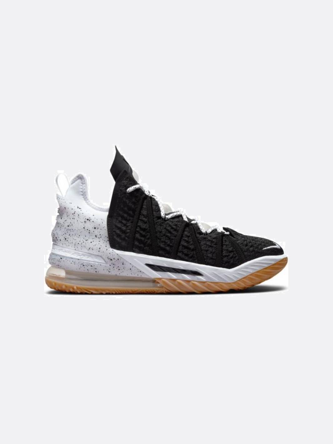 Nike Men LeBron 18 Black/White/Gum Med Brown - Main Image