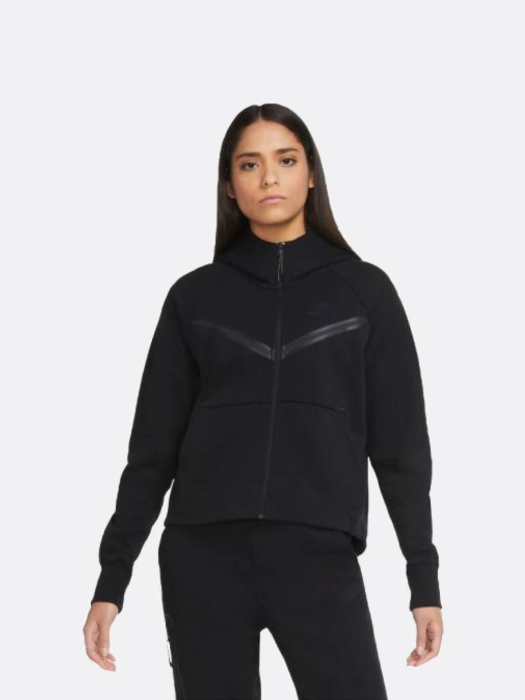 Nike - Women - Tech Fleece Full-Zip Hoodie - Red Stardust/Black – Nohble