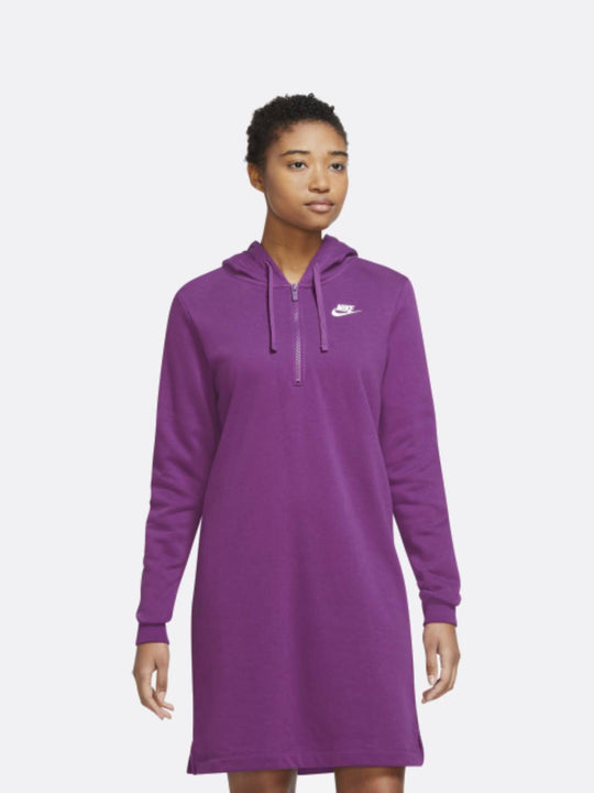 Nike Women Club Fleece Dress Viotech White Nohble