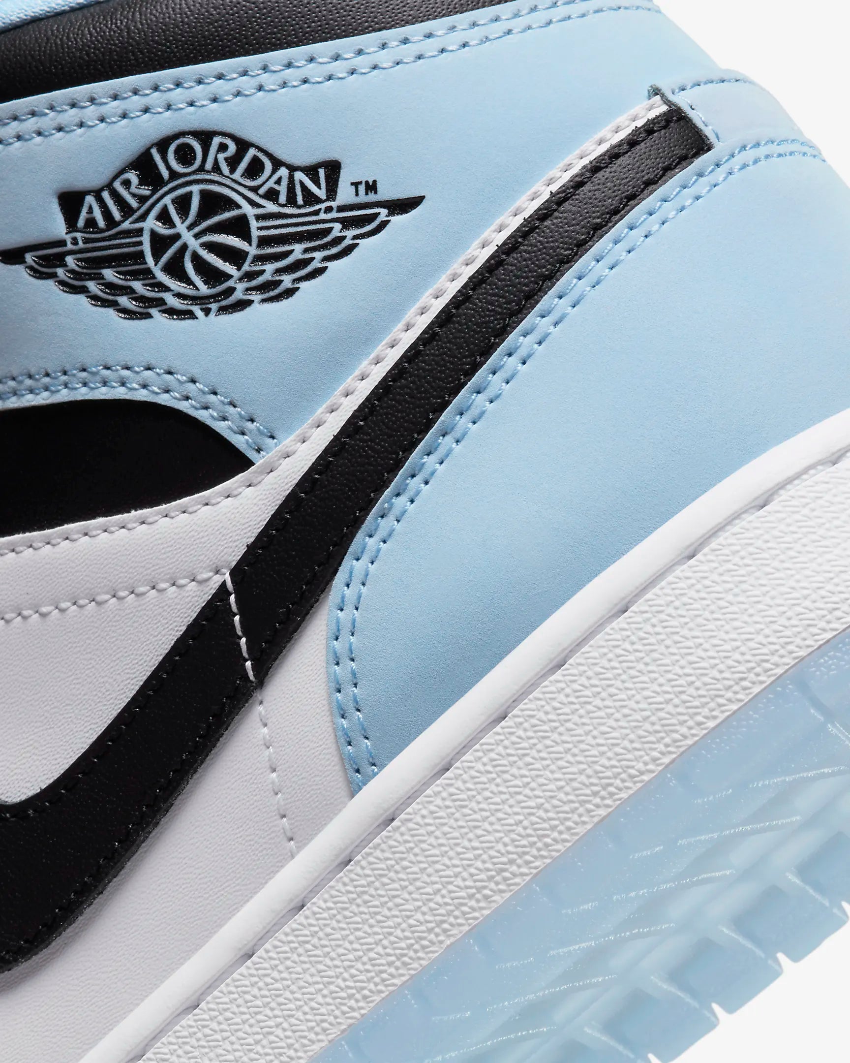 Jordan - Men - Air Jordan 1 Mid SE - White/Ice Blue – Nohble Jordan - Men - Air Jordan 1 Mid SE - White/Ice Blue – Nohble