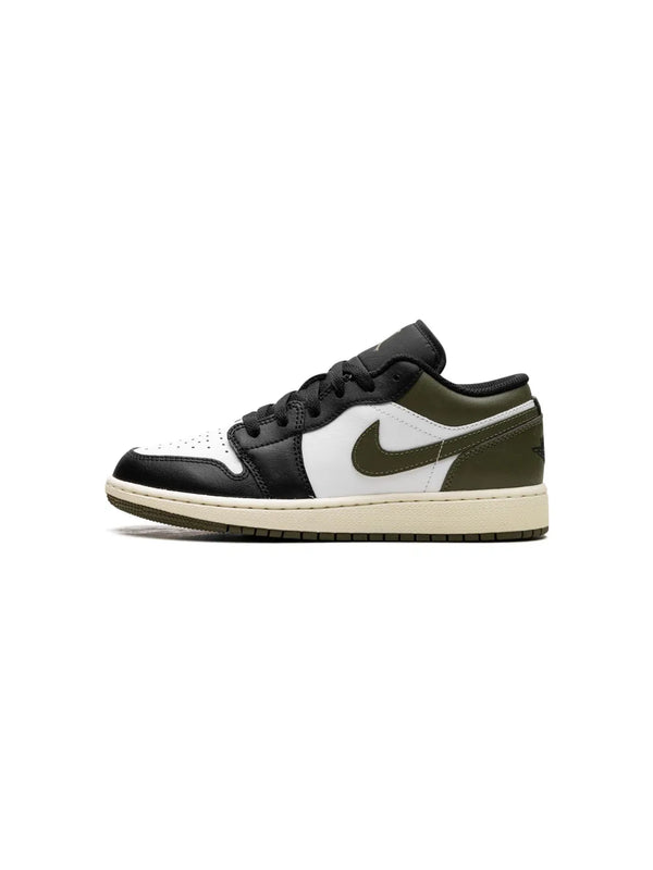 Jordan - Boy - GS Air Jordan 1 Low - Black/White/Medium Olive