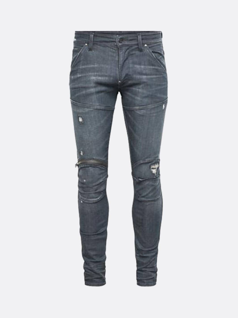 G-STAR INC - Men - 5620 3D Zip Knee Skinny Jean - Antic Ripped