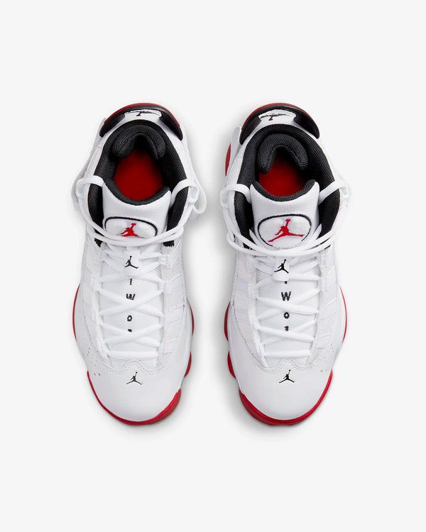 Jordan - Boy -  GS 6 Rings - White/University Red/Black