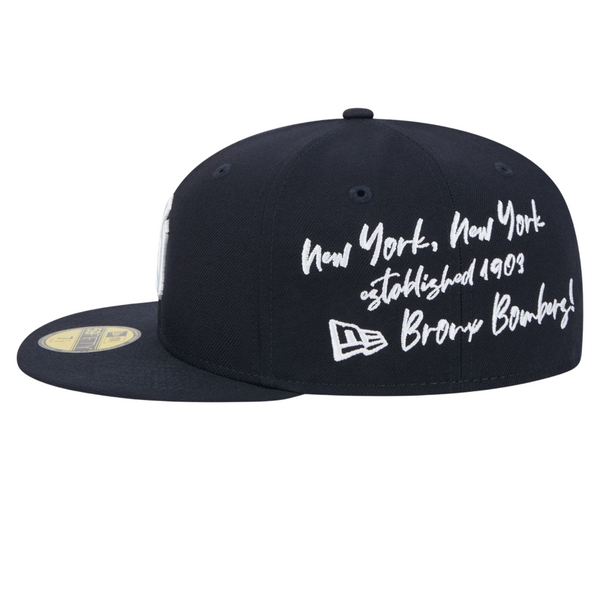 NEW ERA - Accessories - New York Yankees Team Verbiage Fitted - Navy/White