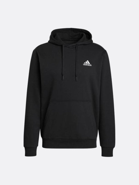 adidas Men Essentials Hoodie Black White Nohble