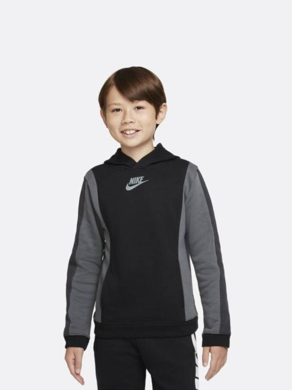 Nike - Boy - Amplify Pullover Hoodie - Black/DK Smoke Grey