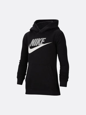 Nike - Boy - Club Pullover Hoodie - Black/LT Smoke Grey