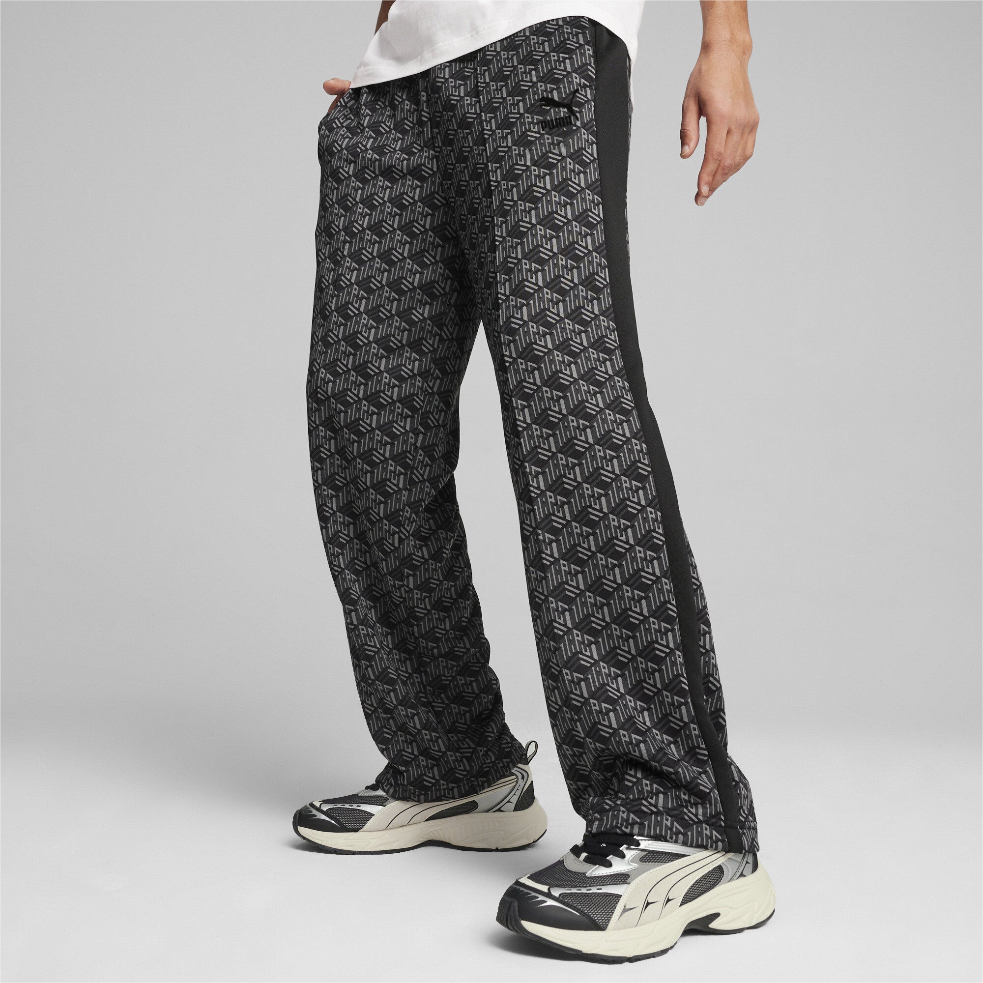 PUMA Men T7 AOP Straight Track Pants Black – Nohble