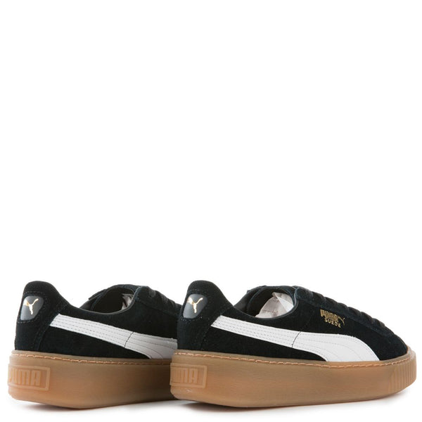 PUMA - Women - W Suede Platform - Black/White/Gum